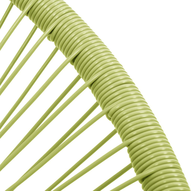 Donella Wicker Outdoor Lounge Chair, Green/Black