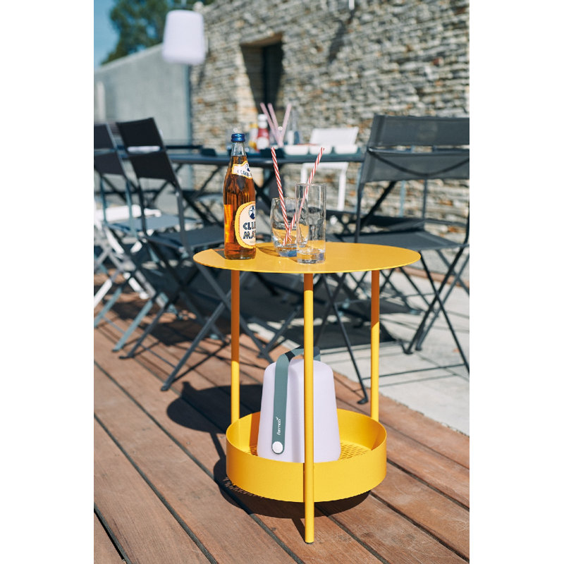 Salsa Outdoor Round Side Table, Liquorice