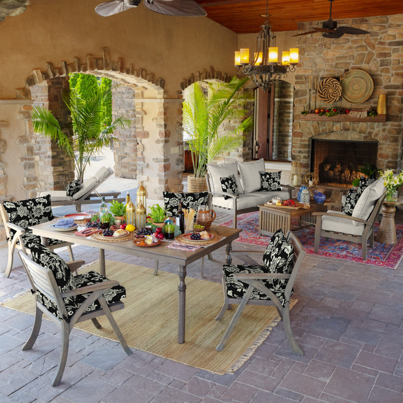 ARDEN Ashland Jacobean Outdoor Square Pillow Cover & Insert