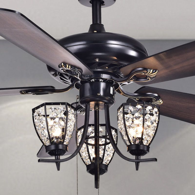 52'' Ceiling Fan with Light Kit, Pull Chains