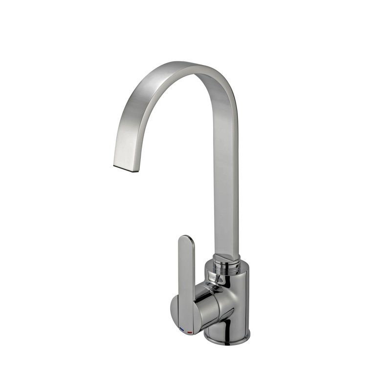 Single Handle Surface Mounted Monobloc Mixer Tap, Brushed Nickel
