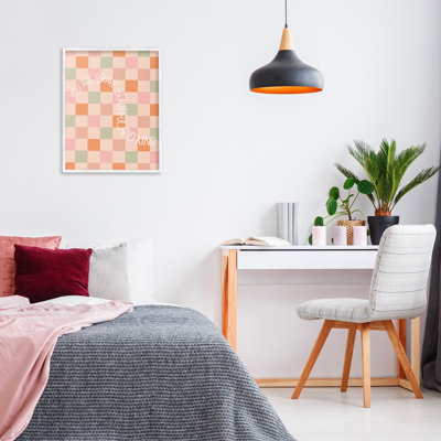 «Chequer You Are Brave», estampe numérique encadrée par Taylor Shannon Designs