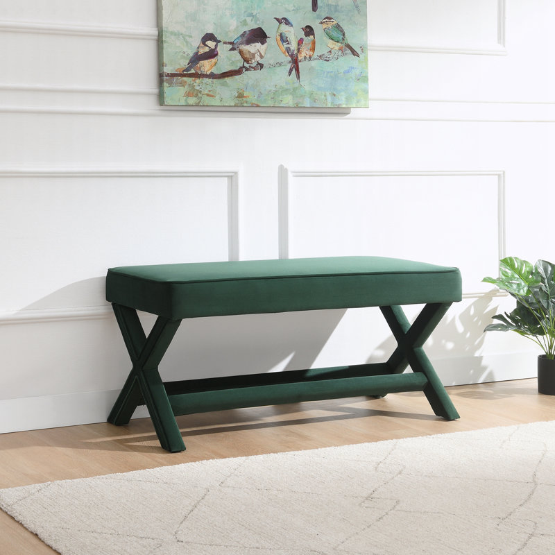 Tabouret avec pieds en X élégants, Vert