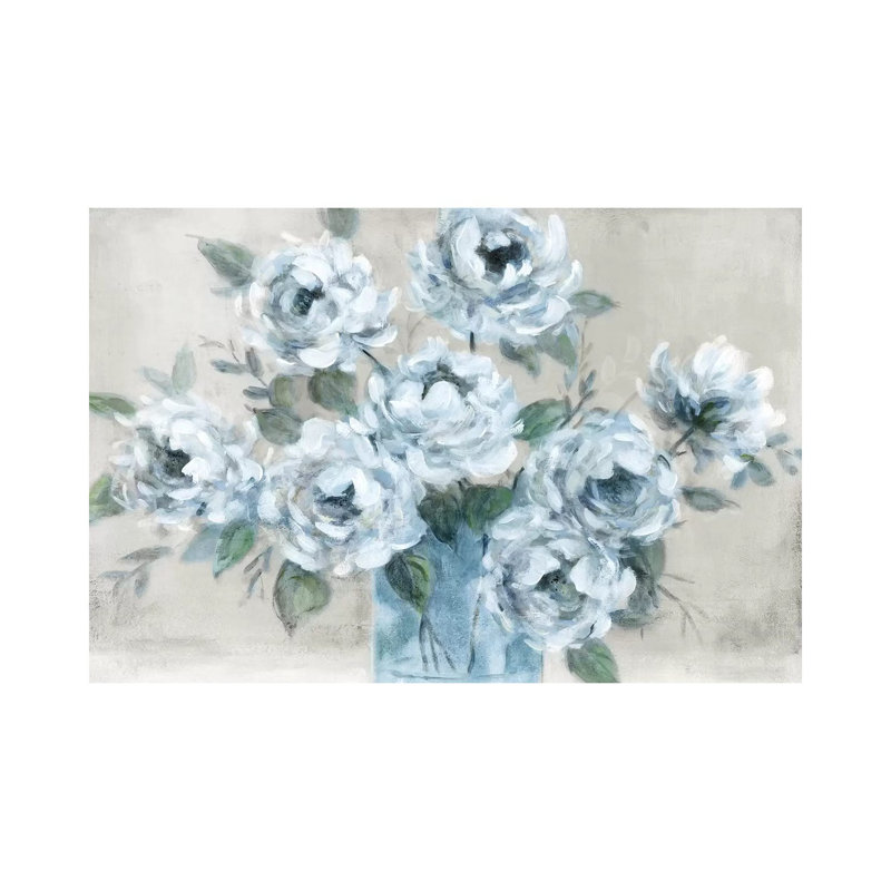 « Tender roses » par Carol Robinson, reproduction d’art, Pas de tapis, Toile tendue, H 8 po x l 12 po x P 0,75 po