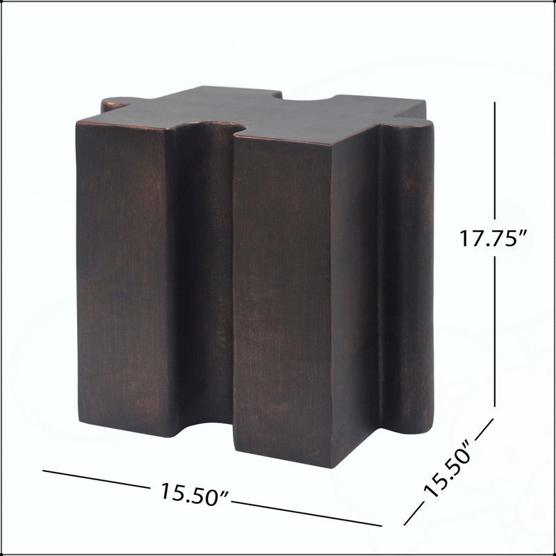 Table d'appoint casse-tête, table modulaire à bord concave MGO, Cuivre