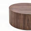 Table basse cylindrique profonde noyer