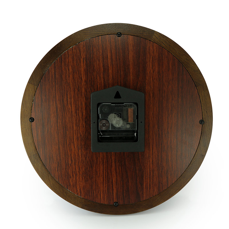 Monserrat Wood Wall Clock, Dark Brown