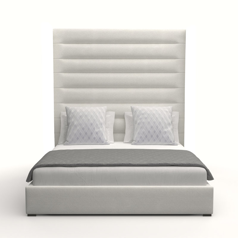 Dezyah Upholstered Standard Bed, California King, Off White Revolution®