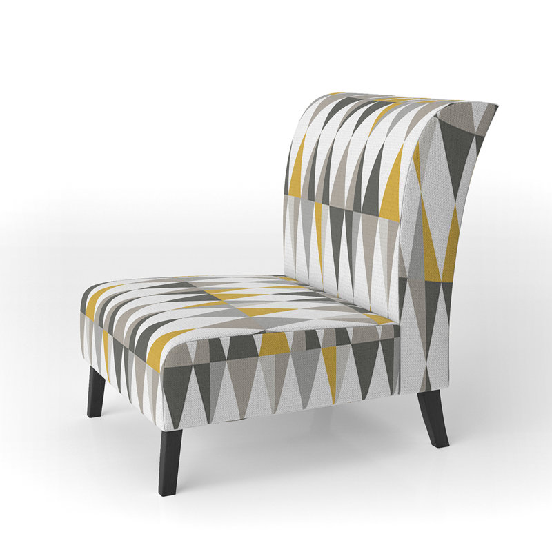 Fauteuil de chambre Diamond Mid-Century rembourré Diamond Retro