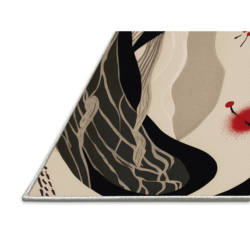 Blushing Waves Rug, Square 3'