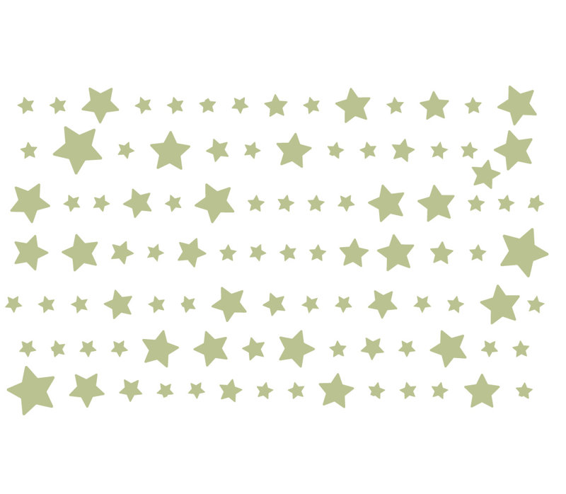 Décalcomanie murale nuit starry, H 22 po x l 36 po x P 0,01 po, Céladon