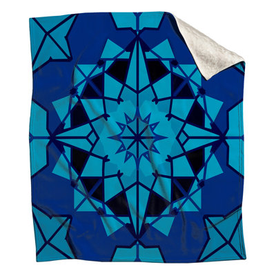 Couvertures bleues Kaléidoscope géométrique
