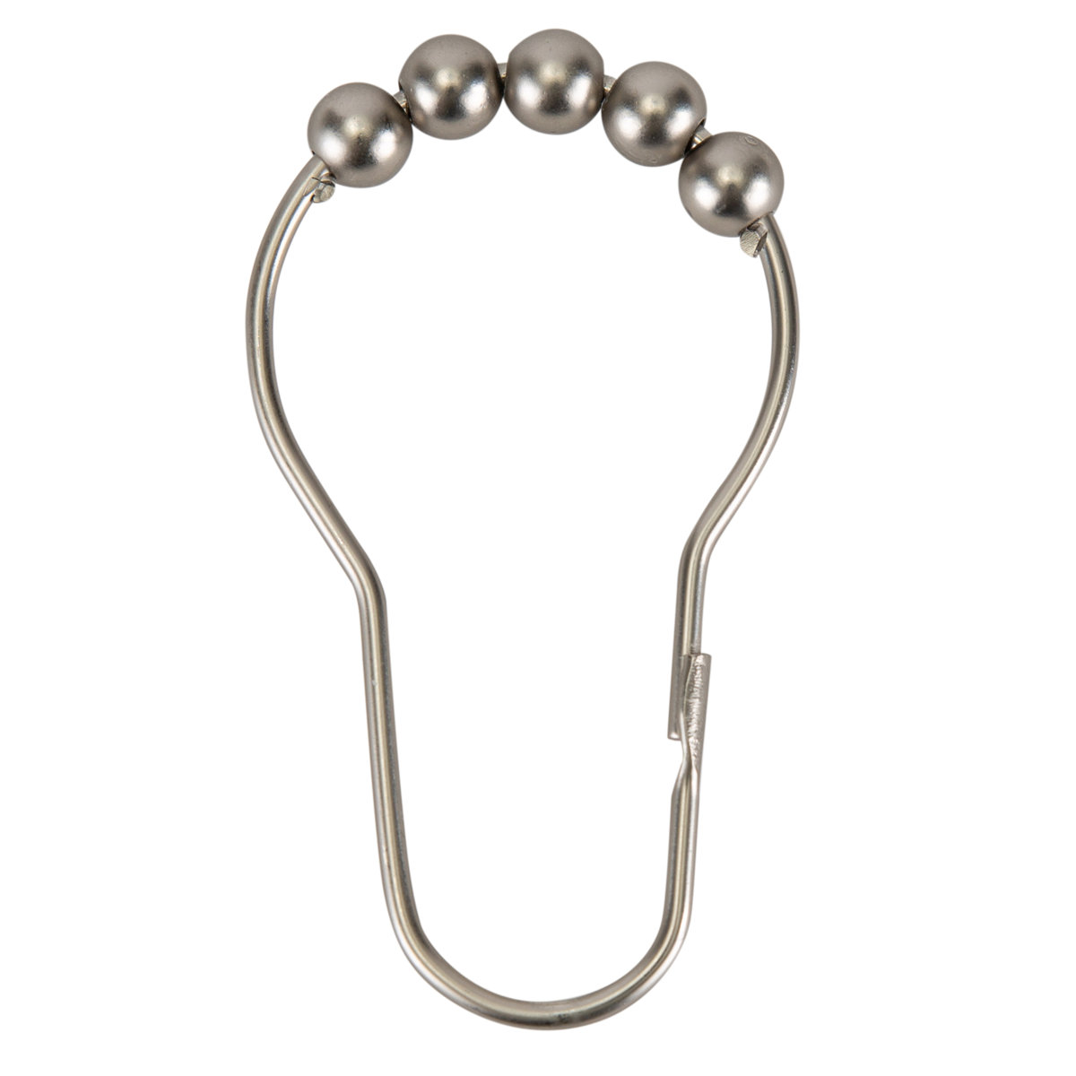 Wayfair Basics Metal Beaded Roller Shower Curtain Rings (Set of 12)