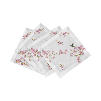 Blossom Fantasia Cotton Sateen Cocktail Napkins