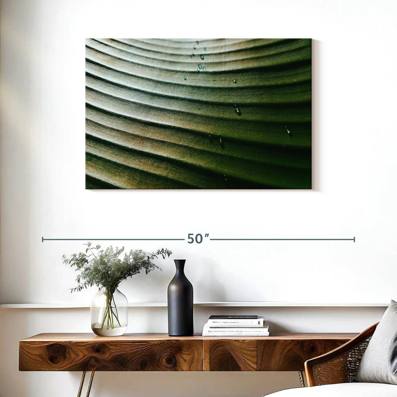 Harnek Banana Leaf Dripping Droplets, 24" H x 36" W