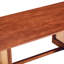 Petite table basse en bois massif avec table basse décorative de couleur noyer riche