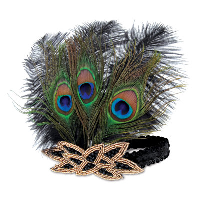 Bandeau Flapper Peacock - paquet de 12