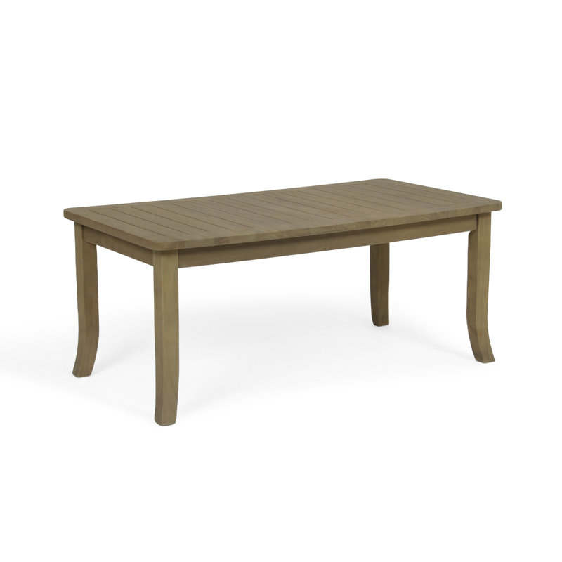 Solid Wood Teak Outdoor Coffee Table, Brown