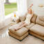 Canapé de style moderne pour canapé modulaire en U avec repose-pieds, tissu chenille doux, dossier capitonné, mousse haute densité, conception ergonomique pour les salons et les chambres à coucher-314978654
