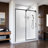 56"-60"W X 76"H Single Sliding Shower Door Soft Close With 1/4" Clear Tempered Glass