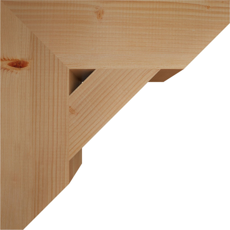 Support traditionnel en bois rustique à lattes, Sapin de Douglas, H 20 po x l 5,5 po x P 20 po