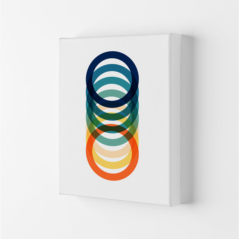 Mid Century Rings Original - Print, No Frame, 42cm H x 30cm W x 1cm D