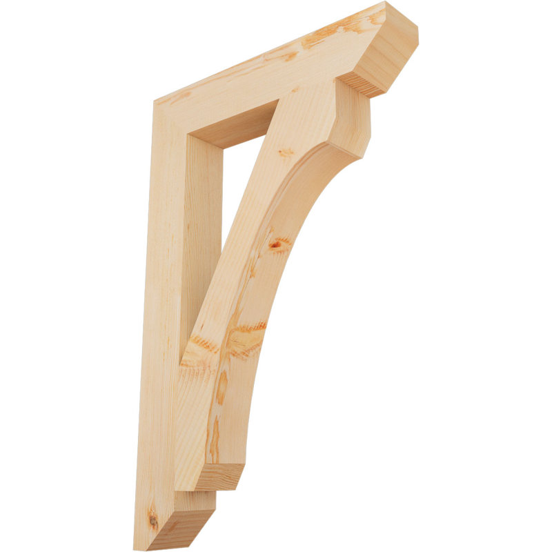 Support en bois / corbeau, Douglas (lisse), H 34 po x l 3,5 po x P 22 po