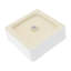 Lavabo de salle de bain vasque carré en céramique 15,57 po x 15,57 po - blanc, faible absorption d'eau, moderne pour le bureau, surface polie, salle de bain, édifice à bureaux