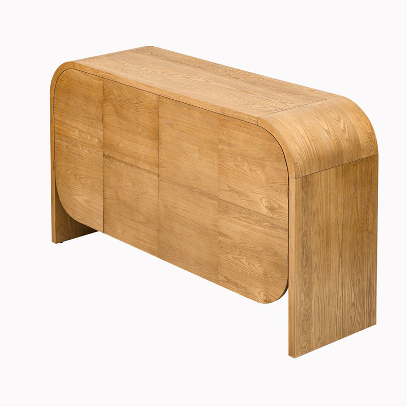 4-Door Sideboard with Large Storage, Natural