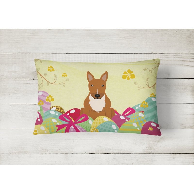 Easter Eggs Outdoor Throw Pillow