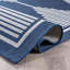 Tapis intérieur / extérieur tissé à motif géométrique bleu marine / ivoire en jute facile d'entretien-57729003-60093678