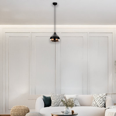 Luminaire suspendu en métal à hauteur réglable