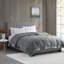 Couverture légère en duvet synthétique avec garniture en satin gris anthracite-118023355-118023360
