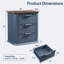 Table de chevet avec station de charge, table de bout avec 3 tiroirs pour le salon, chambre à coucher-28334724