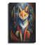 «The Cubistic Fox» par Andreas Magnusson, art mural en métal, 16 po x 24 po
