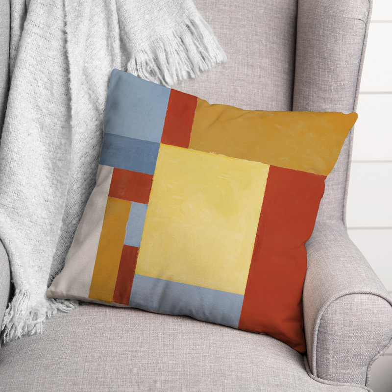 Collection 1 Soft Squares Geometric Throw Pillow