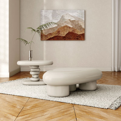 Jahmaal 2-Piece Glossy Coffee Table Set