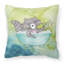 Coussin décoratif intérieur/extérieur aquarelle de bain raton laveur-1020986934