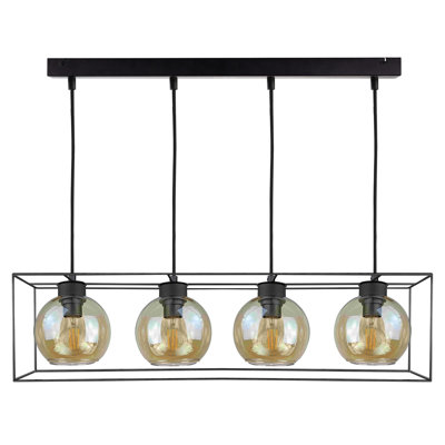 Aggy 4 - Light Black Square/Rectangle Pendant