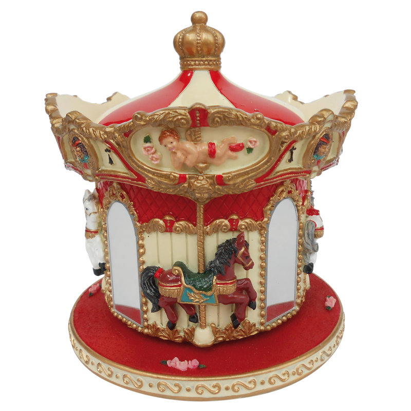 Carrousel avec miroir se transformant en une célèbre figurine mélodique