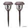 Brown Solar Powered Integrated LED Metal Pathway Light Pack