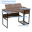 Dessin poste de travail d'artiste de bureau d'artiste avec tablettes et plateau de table inclinable-1437185100