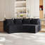 Canapé modulaire incurvé en velours Corduroy-107149067-111178798