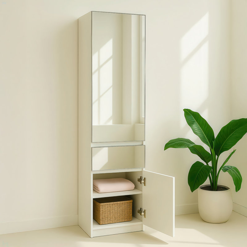 Armoire modulaire en bois avec miroir Elise