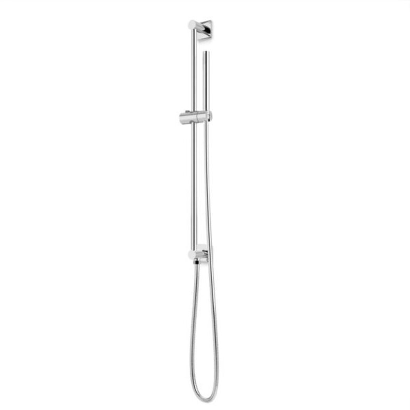Square Slidebar Kit With Integrated Water Outlet And Microphone Hand Shower, Chrome
