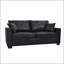 Canapé 69 po 2 places avec tissu en aluminium, coussins décoratifs et pieds en plastique-132516656