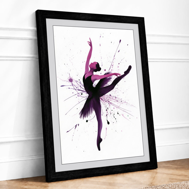 Dancer in Motion Modern - Framed Print, A2 - 59.4 x 42.0 cm, Black