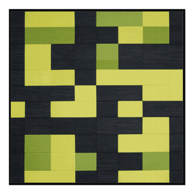 Tapis damier noir lavable à la machine