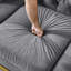 Canapé 84 pouces 3 places, velours gris pour le salon, 3 pièces avec tissu en acier inoxydable doré-1527194277-1527194275