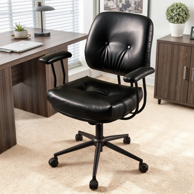 Fauteuil ergonomique pivotant pour bureau à domicile, Noir